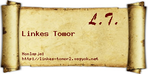 Linkes Tomor névjegykártya